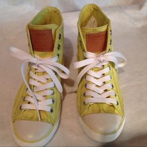 Coach Chartruese Signature Leather Tennis Shoes